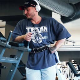 Rare GYM Bodybuilding Prodigy Cohen's Large Training Short-sleeved Fitness Oversized Plus Loose Dumbbell Tee with Loose Sleeves