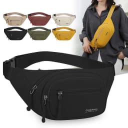 Adjustable Strap Waist Bag – Multi-Pocket Design for Commuter Outdoor Sports & Travel Use