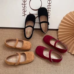 Spring Girl's Casual Shoes Round Toe Hook-loop Shallow Chic Kid's Flat Shoe Solid Colors Anti-slip Daily All-match Children Shoe