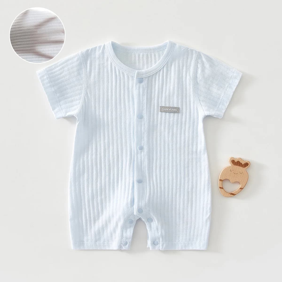Baby Clothes Summer Newborn Short-Sleeved Onesie Pure Cotton Baby Girl Ultra-Thin Summer Men's Treasure Romper Climbing Clothes