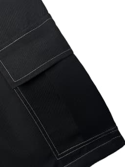 Men's Solid Color Cargo Pocket Casual Shorts,Personalized visible stitching design summer workwear five-inch pants