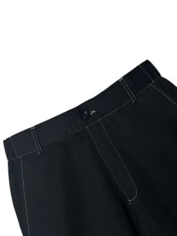 Men's Solid Color Cargo Pocket Casual Shorts,Personalized visible stitching design summer workwear five-inch pants