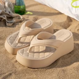 Soft Platform Wedge Heel Flip Flops Women Summer 2026 Lightweight EVA Height Increase Beach Slippers Thick Bottom Sandals Mujer