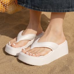 Soft Platform Wedge Heel Flip Flops Women Summer 2026 Lightweight EVA Height Increase Beach Slippers Thick Bottom Sandals Mujer