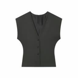 Women Fashion 2-Piece Set Single-breasted Sleeveless V-Neck Pinstripe Vest+Summer Pleated Loose Pocket Belt Zipper Pants
