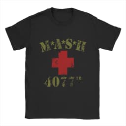 Novelty MASH 4077 T-Shirts for Men Crewneck 100% Cotton T Shirt Short Sleeve Tee Shirt Gift Idea Clothing