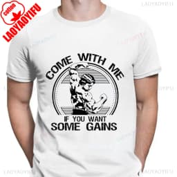 Come With Me If You Want To Lift T Shirts Men Cotton T-Shirt Arnold Schwarzenegger Fitness Workout Musculation Tee Streetwear