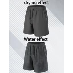 Men's Quick Dry Water Activated Color Changing Shorts Casual Beach Swim Trunks with Zipper Pockets Lightweight Breathable Runnin