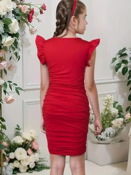 2026 Girls' New Charming Pleated Square Neck Lace Sleeveless Slim Fit Dress, Spring and Summer Party Casual Dress Gift