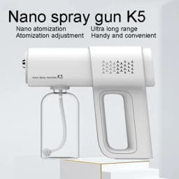 380ml Electric Nano Blue Light Steam Spray Gun K5 Wireless Atomizing Sterilizer C-Type Atomized Household Handheld Sterilizer