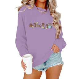 Womens Dachshund Book Lover Graphic Sweatshirts Book Lover Gift Long Sleeve Pullover Top Cute Wiener Dog Sweatshirts Tops