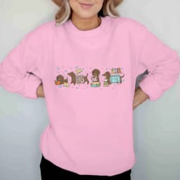 Womens Dachshund Book Lover Graphic Sweatshirts Book Lover Gift Long Sleeve Pullover Top Cute Wiener Dog Sweatshirts Tops