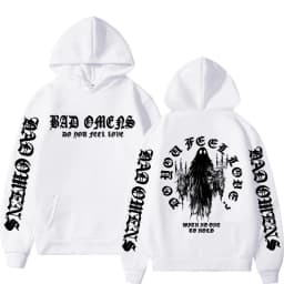 Bad Omens Do You Feel Love Ghost Print Hoodies Men Women Fashion Gothic Casual Bodywarmer Hooded High Quality Fleece Sweatshirts