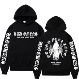 Bad Omens Do You Feel Love Ghost Print Hoodies Men Women Fashion Gothic Casual Bodywarmer Hooded High Quality Fleece Sweatshirts