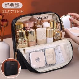 Portable Standing Up Bag Travel Waterproof Toiletry Storage Pouch Bag for Brues Cosmetic Tools Women's Makeup Organizer