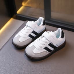 Classic Retro Children's Tennis Shoes Stripe Patchwork Boys Girls School Sneakers Causal Non-slip Daily Wear Kids Sports Shoes