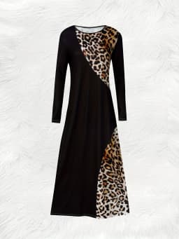 Long Sleeve Dress for Women Casual Vacation Style Flowy Midi Dress with Belt Solid Color Summer Autumn Fashion Dress