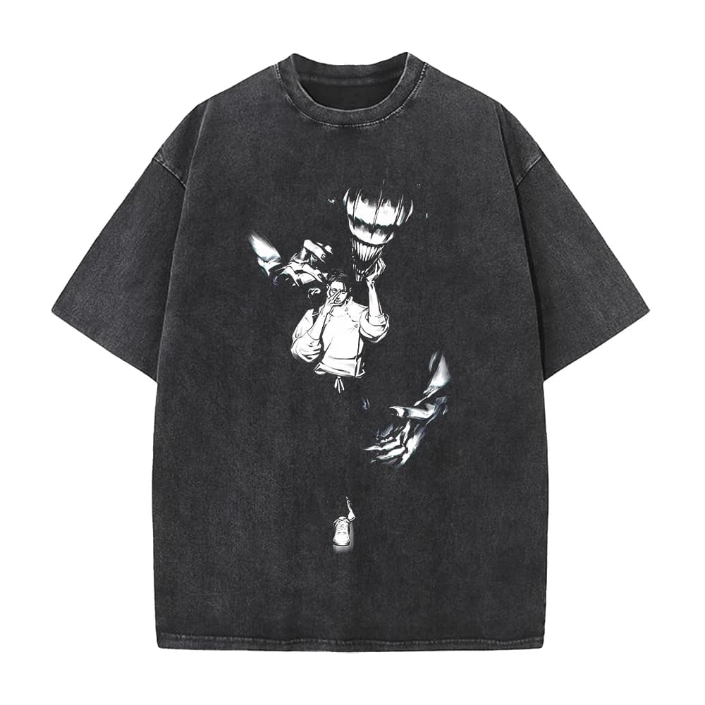 Jujutsu Kaisen Manga T-shirt Okkotsu Yuta Printed Tshirt For Men's Clothing Washed Oversized T Shirt Short Sleeve Cotton Tees