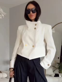 Spring New Women Stand Collar Street Jacket Casual Long Sleeve Button Solid Color Jacket Simple Style Commuter Clothing Female