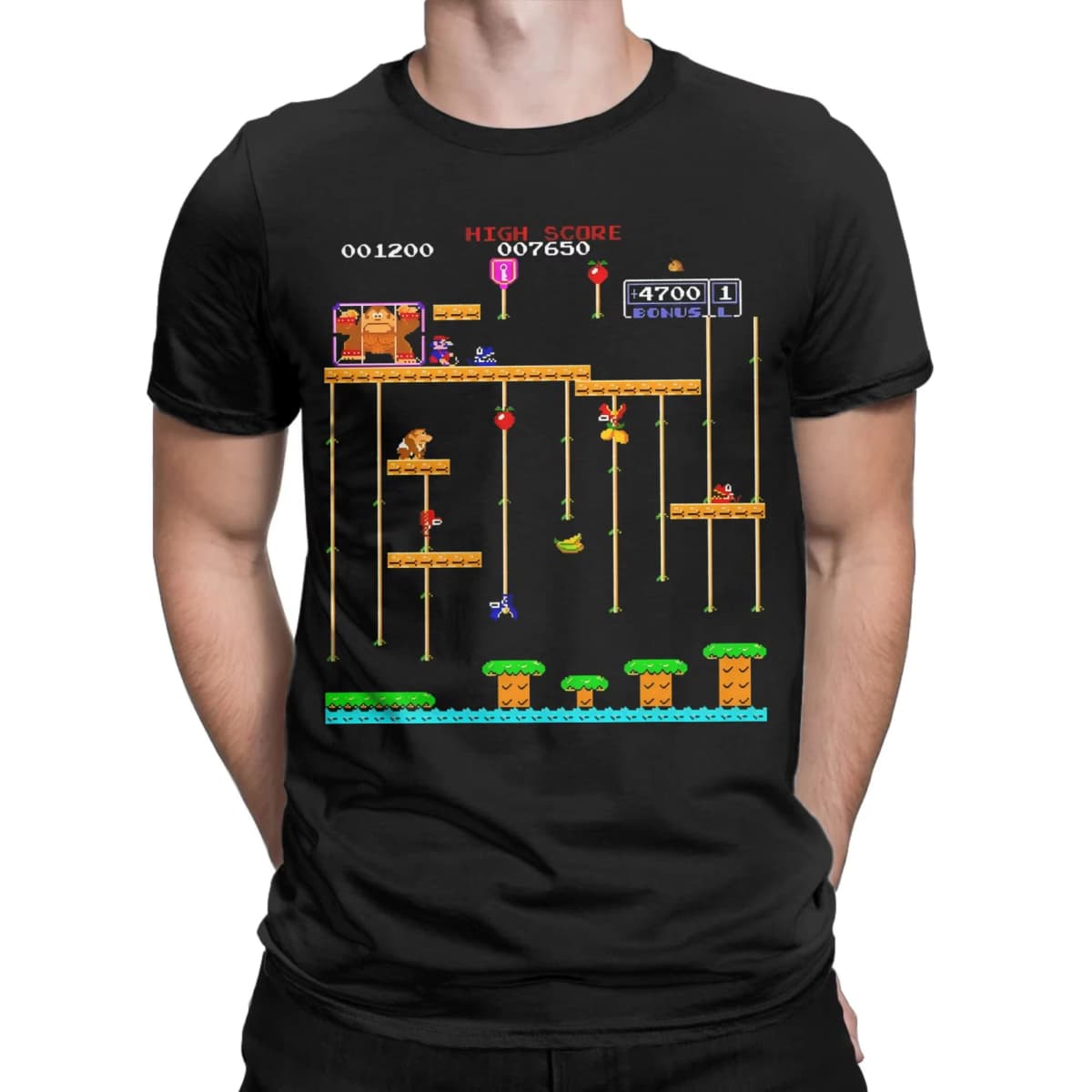 2026 Summer New Style Fun "Gorilla Khan" Video Game High-Quality Comfortable Men's Printed Round-neck T-Shirt