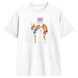 Vintage Muay Thai Training & Gym T-Shirt for Men Crew Neck Cotton T Shirt Short Sleeve Tee Shirt Summer Clothes