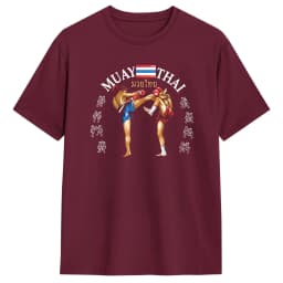 Vintage Muay Thai Training & Gym T-Shirt for Men Crew Neck Cotton T Shirt Short Sleeve Tee Shirt Summer Clothes