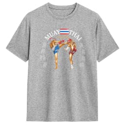 Vintage Muay Thai Training & Gym T-Shirt for Men Crew Neck Cotton T Shirt Short Sleeve Tee Shirt Summer Clothes