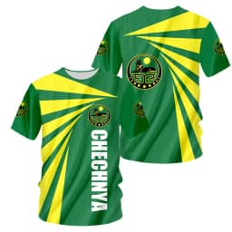Chechnya Emblem T-Shirt Men Women Chechen Heritage Graphic Tee Summer outdoor sports casual fashionable street clothing