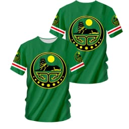 Chechnya Emblem T-Shirt Men Women Chechen Heritage Graphic Tee Summer outdoor sports casual fashionable street clothing