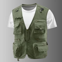 Fishing Vest Breathable Fishing Travel Mesh Vest with Zipper Pockets Summer Work Vest for Outdoor Activities