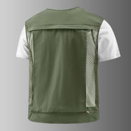 Fishing Vest Breathable Fishing Travel Mesh Vest with Zipper Pockets Summer Work Vest for Outdoor Activities