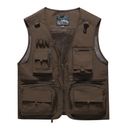 Fishing Vest Breathable Fishing Travel Mesh Vest with Zipper Pockets Summer Work Vest for Outdoor Activities