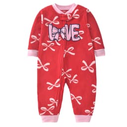 Newborn Baby Clothes Cartoon Bear Rompers Zipper Infant Boys Girls Spring Autumn Jumpsuits Polar Fleece Outfit 9-24Month