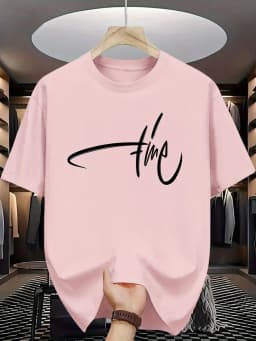 Summer Men's 100% Cotton Casual Loose Simple Letter Pattern Printed Comfortable Sports Round Neck Short Sleeved T-Shirt Top