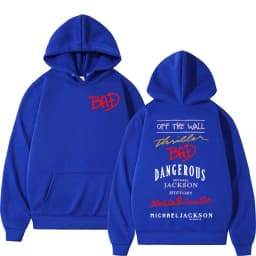 King of Pop Michael Jackson Bad Era Print Sweatshirt Men Women Fashion Classic Oversized Hoodies High Quality Casual Cozy Hooded