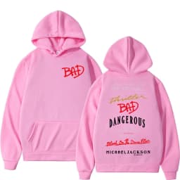 King of Pop Michael Jackson Bad Era Print Sweatshirt Men Women Fashion Classic Oversized Hoodies High Quality Casual Cozy Hooded