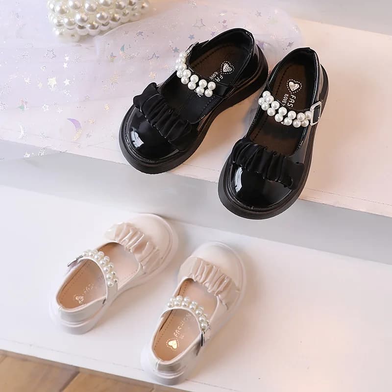 Cartoon Princess Shoe Fashion Simple Leather Shoe Comfort Versatile Exquisite Girl Shoes Trendy Butterfly Bow Casual Child Shoe