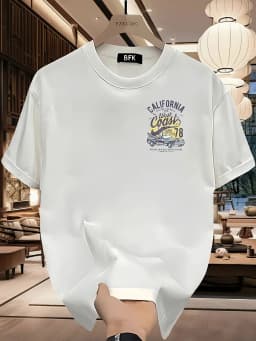 Summer Bestseller New Trend Print Versatile 100% Cotton Men T-shirt Daily Outdoor Sports Party Casual Loose Street Short-sleeve