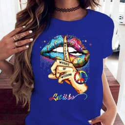 Loose Crew-neck Creative Mouth Short-sleeved T-shirt Woman Oversized T Shirt  Tops  Aesthetic Clothes Ladies Clothes T-shirts