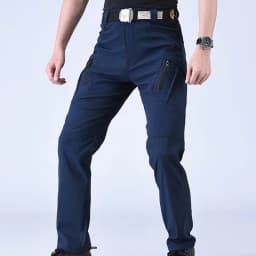 Men Elastic Sharkskin Spring Autumn City Cargo Pants Hiking Camping Climbing Casual Tactical Military Combat Trousers Quick Dry