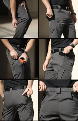 Men Elastic Sharkskin Spring Autumn City Cargo Pants Hiking Camping Climbing Casual Tactical Military Combat Trousers Quick Dry