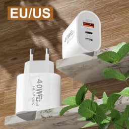 40W USB C Charger Quick Charge EU US Plug PD USB-C Type C Fast USB QC 3.0 Charger for iPhone 14 Xiaomi Samsung Macbook