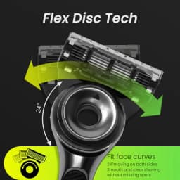 Gillette Labs Razor Aurora Series Flexdisc 5-Layer Induction Blade Sharp Beard Shaving Razor for Men with Stand