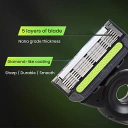 Gillette Labs Razor Aurora Series Flexdisc 5-Layer Induction Blade Sharp Beard Shaving Razor for Men with Stand