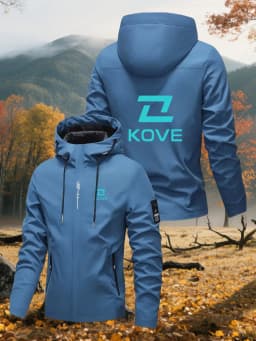 Men's Hooded Outdoor Jacket,“KOVE” Trendy Prints,Breathable and Wearable,Outdoor Windbreaker。Sports Windbreaker,