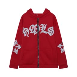 New Women's Street Style Hoodie with Foam Zipper European & American Fashion Casual Comfortable Fit Hooded Sweatshirt