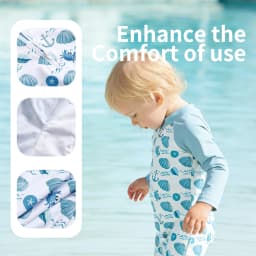 Elinfant Baby One Piece Swimsuit Infant Toddler Boy Girl Swimwear Fashion Prints Zip Front Washable Reusable Baby Clothes