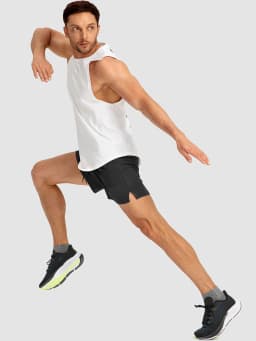 Men's Running Shorts with Zippered Pockets, Quick-Dry, Suitable for Gym Workouts, 5-Inch Men's Shorts
