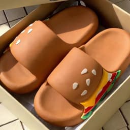Women House BathSlippers Casual Cute Lovely Cartoon Hamburger Cat Capybara Summer Indoor Non-slip Soft Soles Comfy Home Female