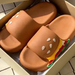 Women House BathSlippers Casual Cute Lovely Cartoon Hamburger Cat Capybara Summer Indoor Non-slip Soft Soles Comfy Home Female